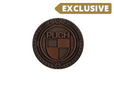 Badge / emblem Puch logo Bronze 47mm RealMetal